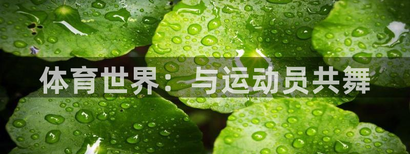 MK体育官网下载平台是正规平台吗:体育世界:与运动员共舞